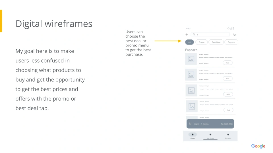 Digital wireframe iteration